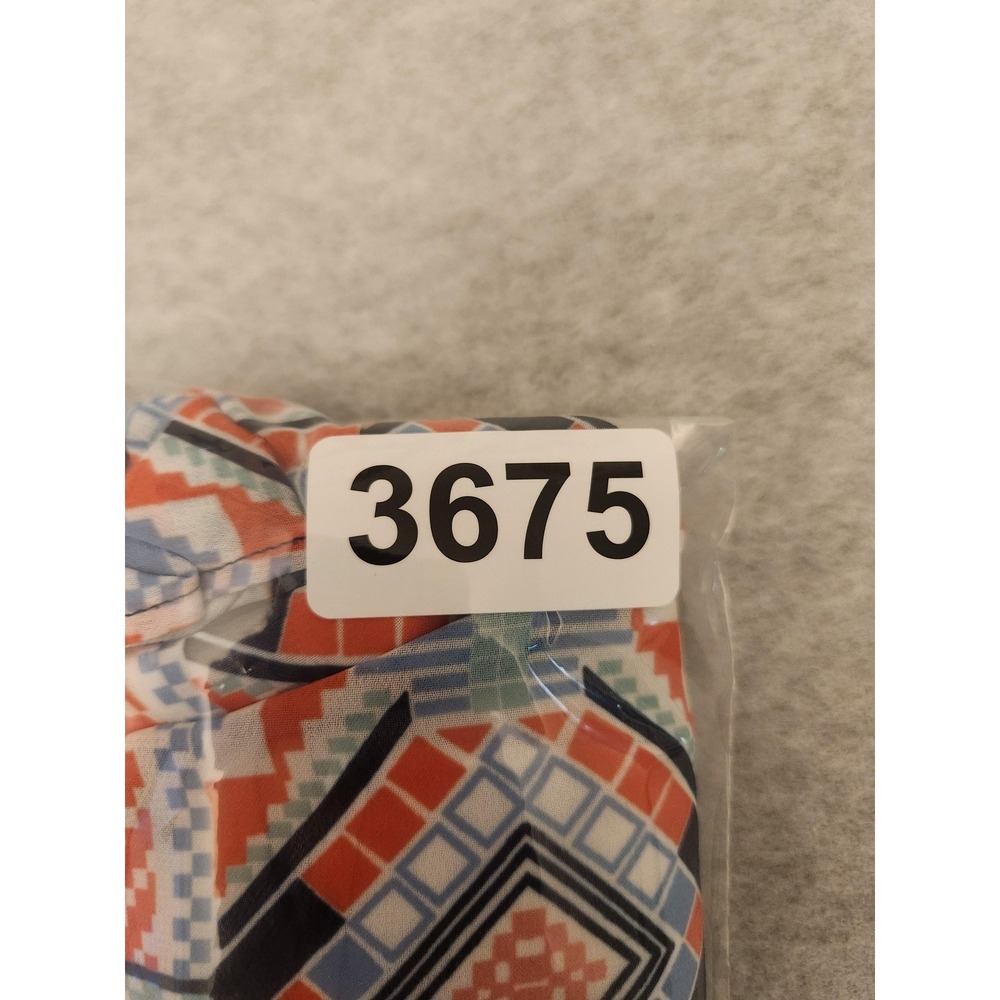 Marmellata Dress Girls 14 Blue Orange Geometric‎ Print Long Sleeve Lined A-Line - Picture 15 of 15